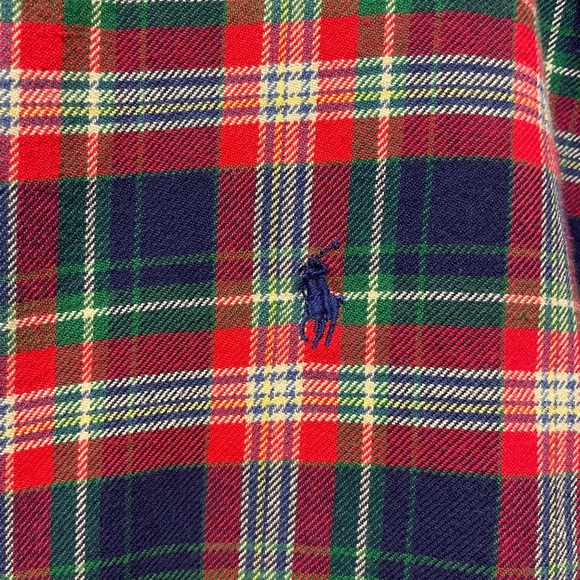 ❤️‍🔥 Ralph Lauren HANDSOME XXLB Classic Fit Red Green Black Plaid Flannel Shirt - Picture 3 of 8